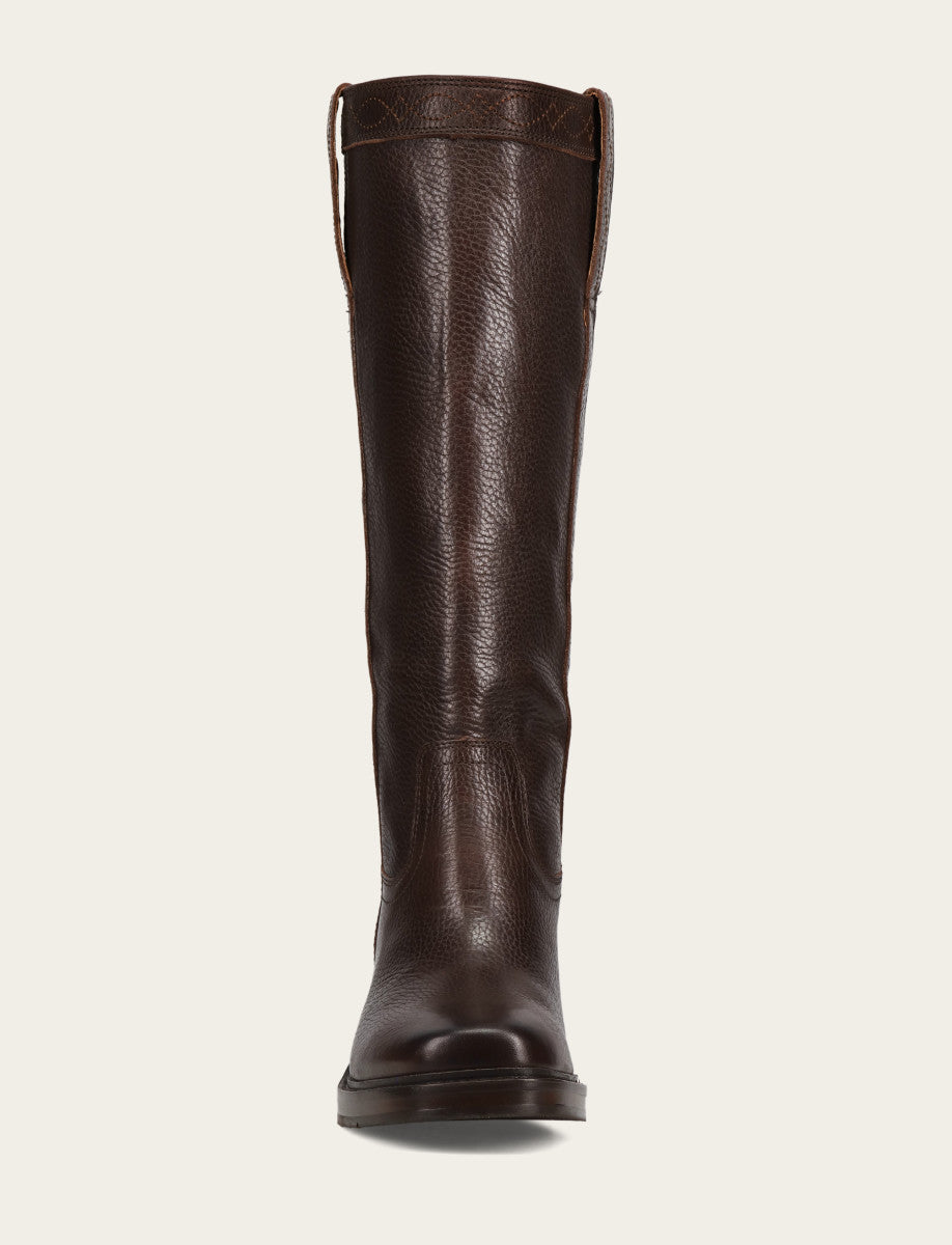 Women's Dark Brown Kate Pull On Wide Calf Tall Boots