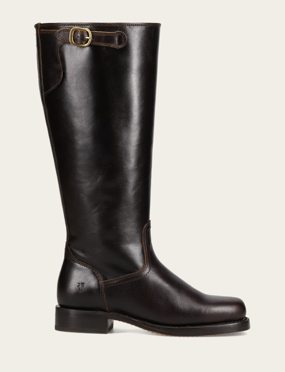 Women's Bourbon Campus Low Heel Tall Riding Wide Calf Boot