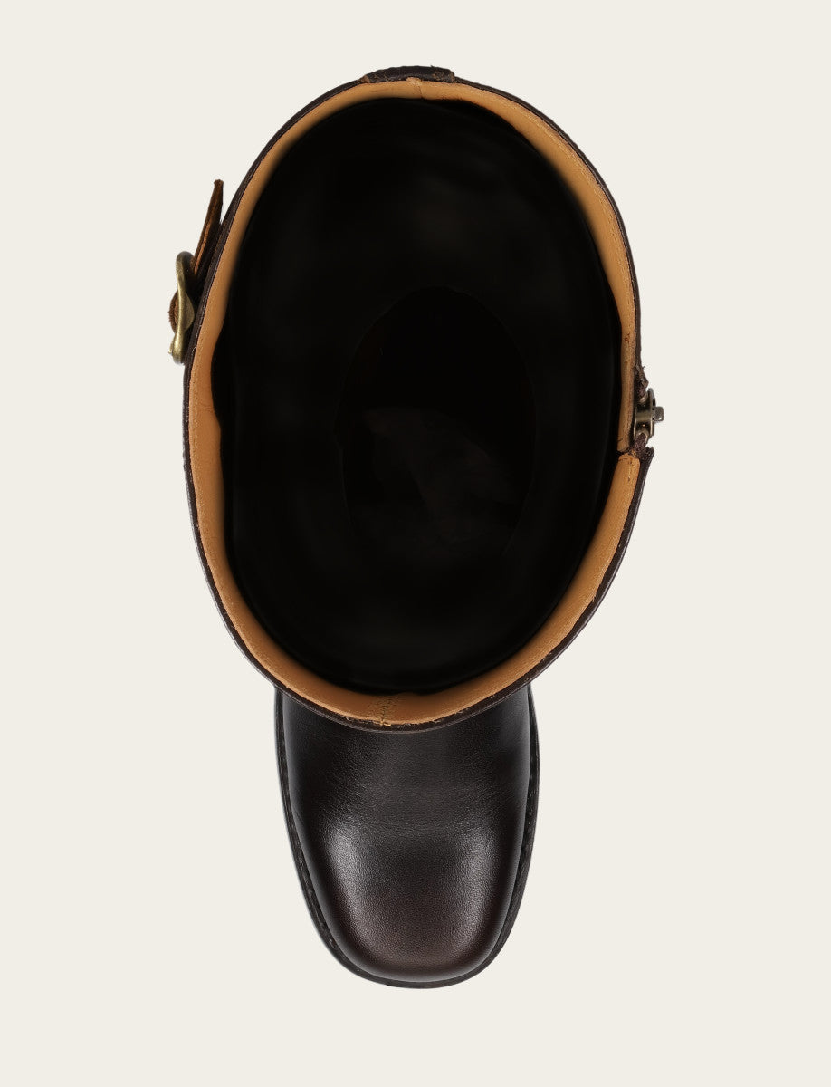 Women's Bourbon Campus Low Heel Tall Riding Wide Calf Boot