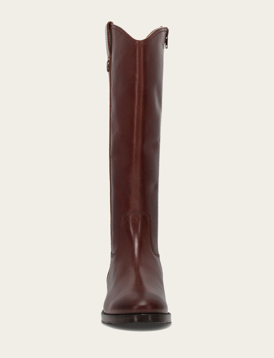 Women's Saddle Melissa Button Tall Inside Zip Wide Calf Boot