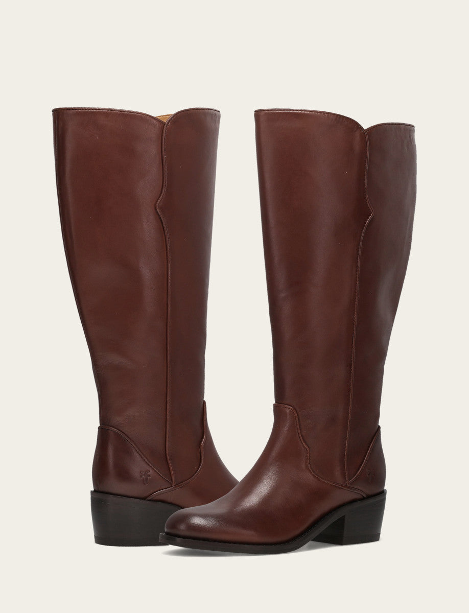 Women's Saddle Carson 2 Piping Tall Wide Calf Boot