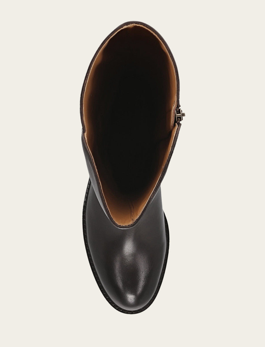 Women's Dark Brown Carson 2 Piping Tall Wide Calf Boot