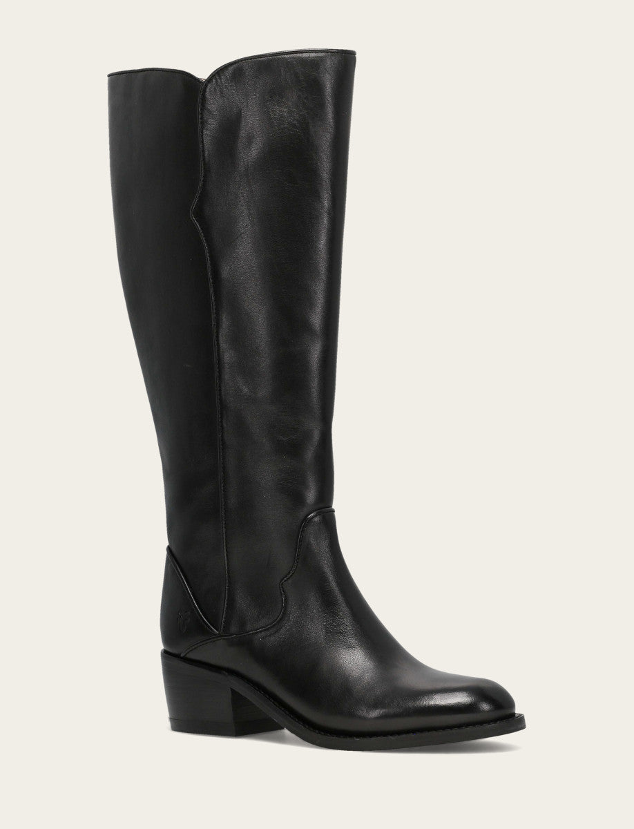 Women's Black Carson 2 Piping Tall Wide Calf Boot