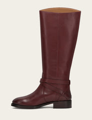 Women's Merlot Melissa Belted Riding Wide Calf Boot