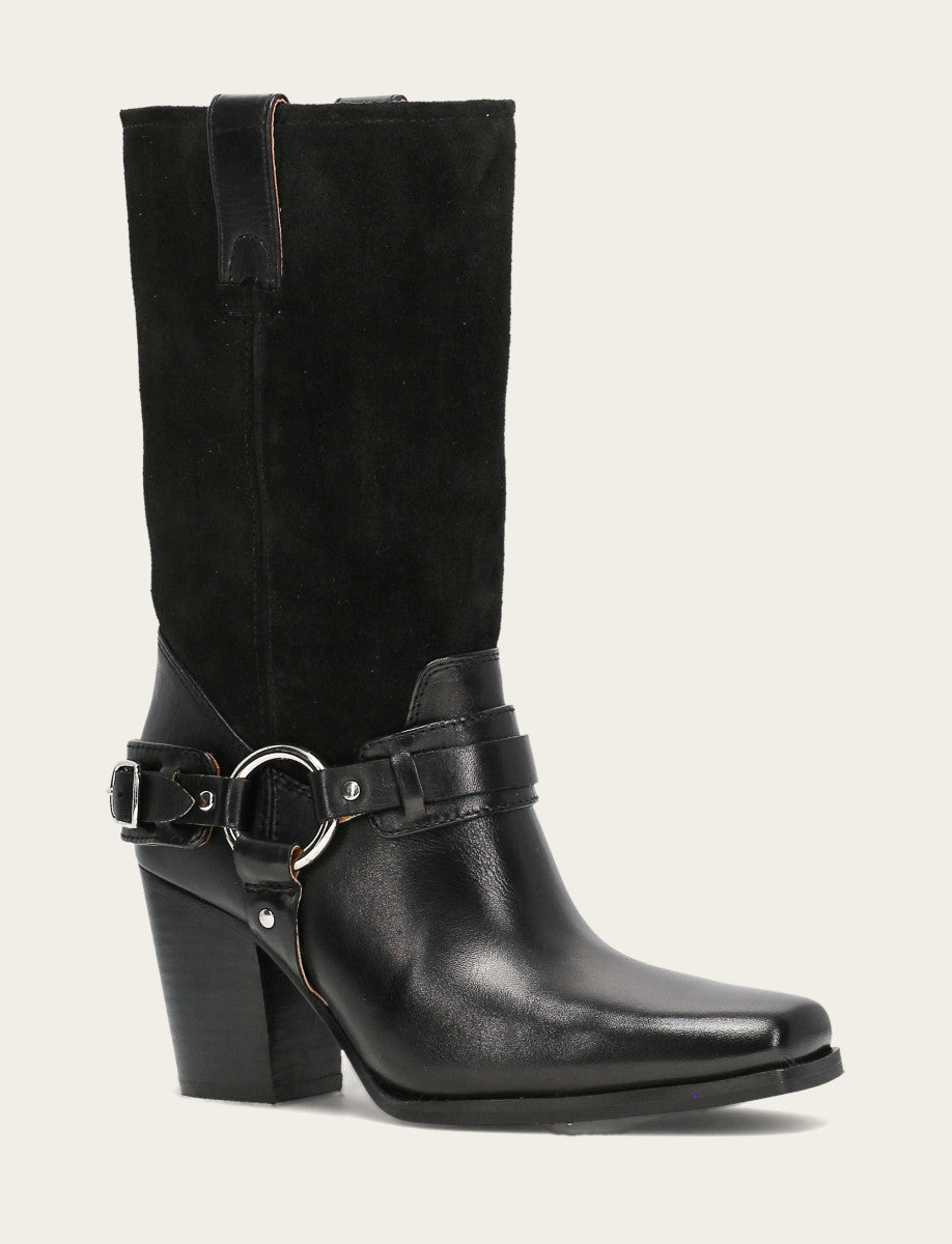 Women's Black Shiloh Harness Belted Boot