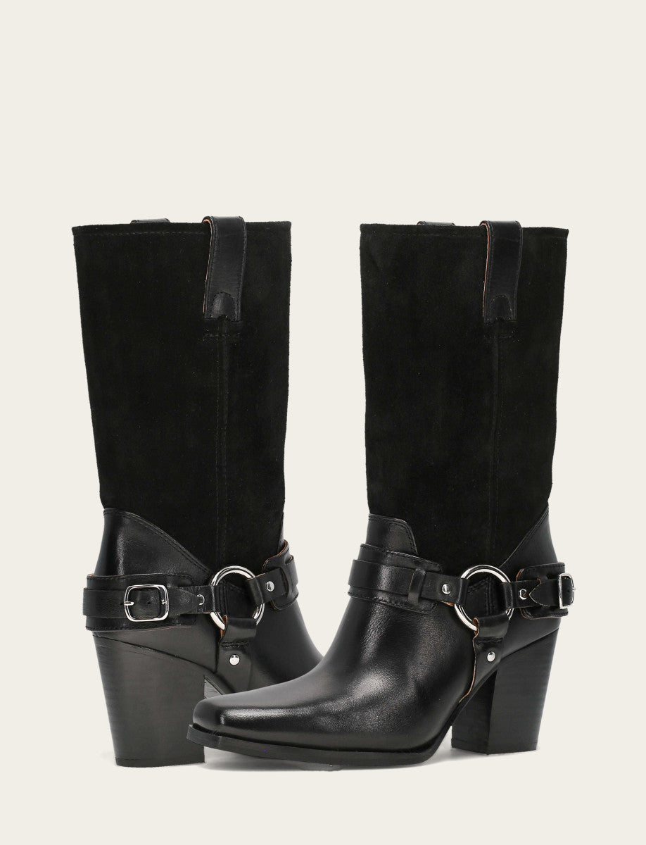 Women's Black Shiloh Harness Belted Boot