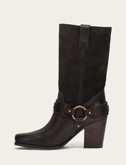 Women's Dark Brown Shiloh Harness Belted Boot