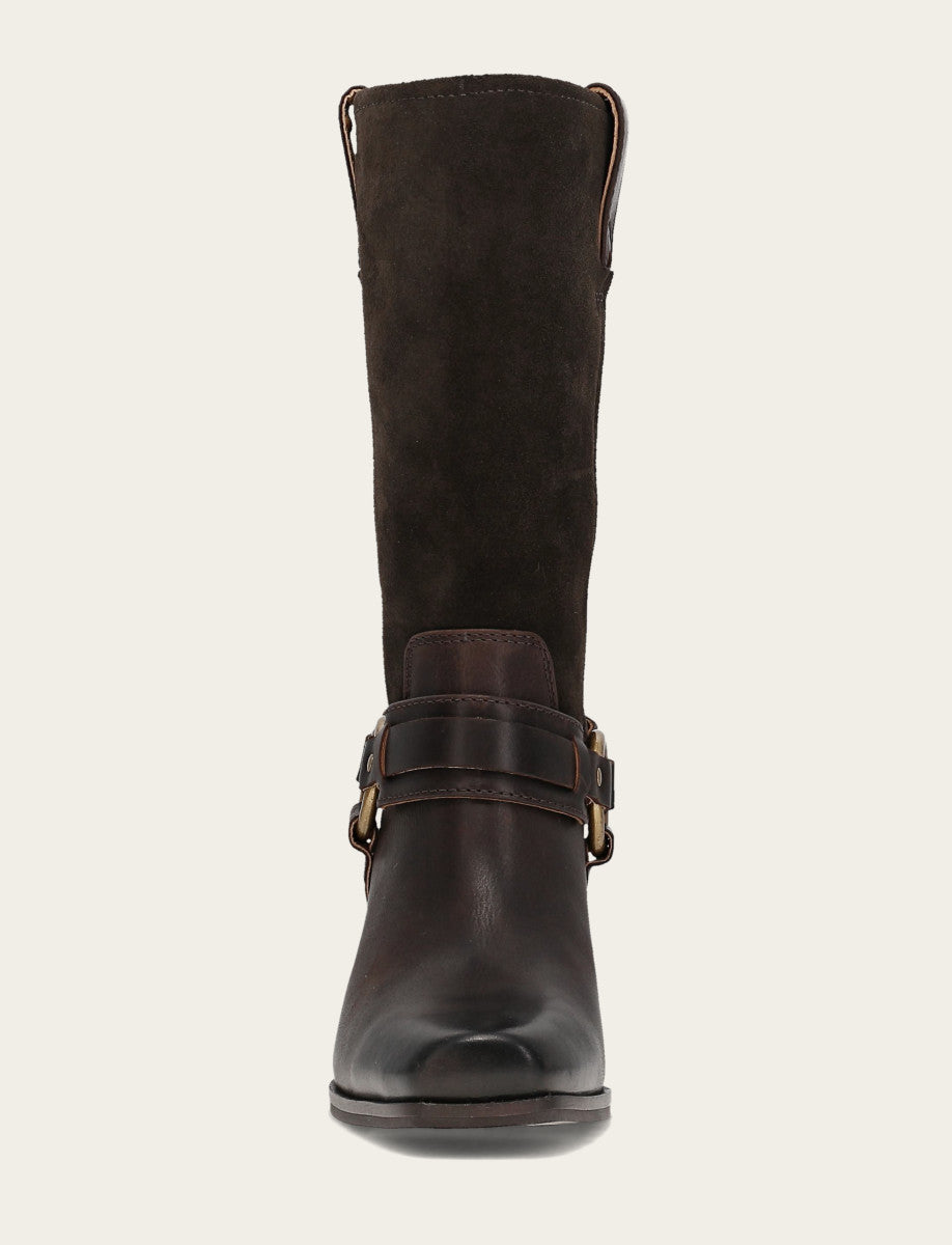 Women's Dark Brown Shiloh Harness Belted Boot