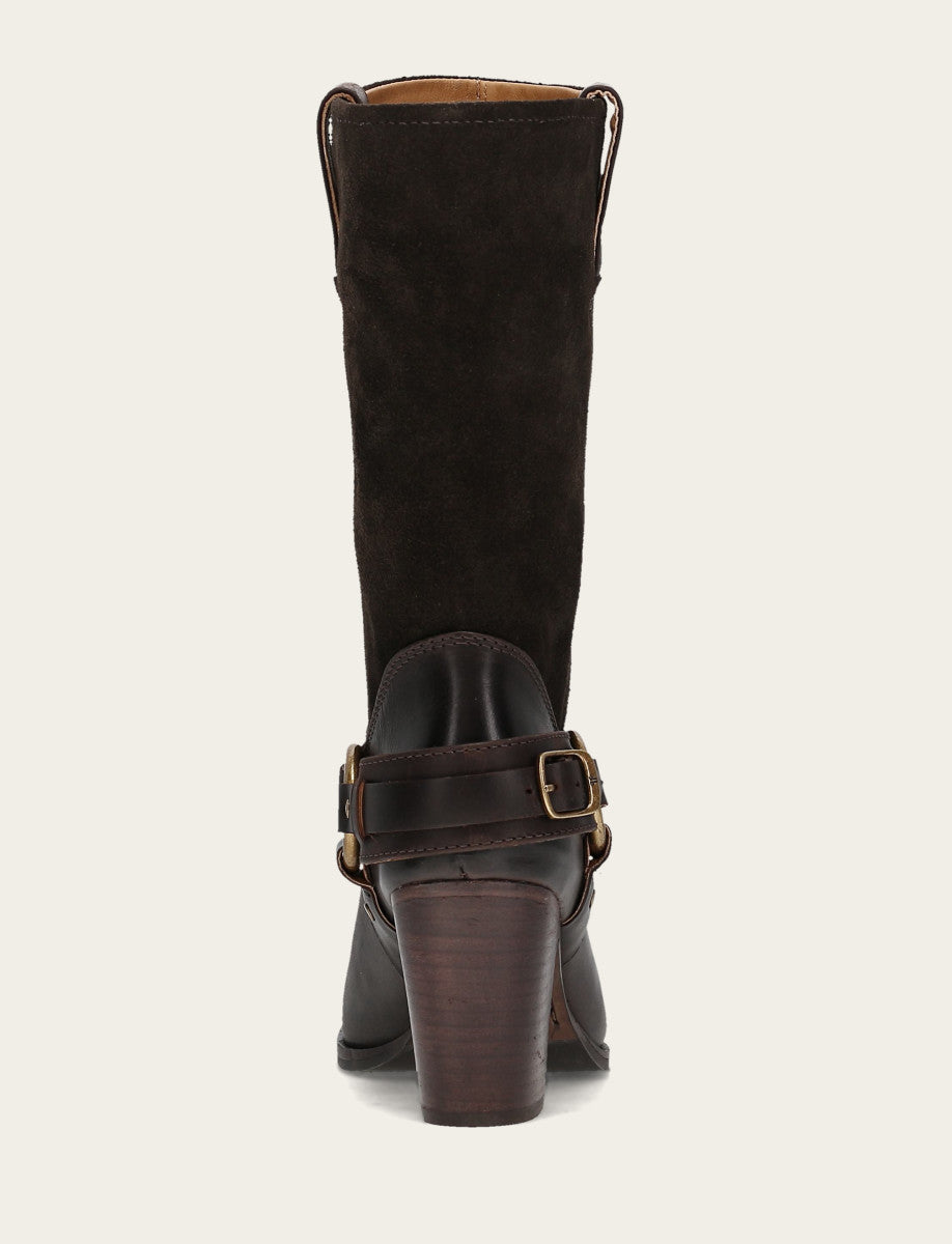 Women's Dark Brown Shiloh Harness Belted Boot
