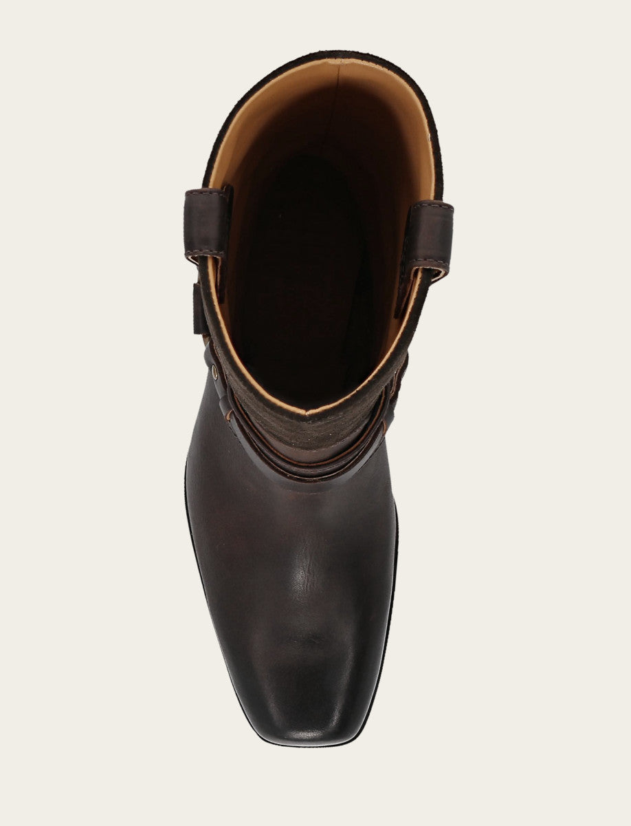 Women's Dark Brown Shiloh Harness Belted Boot