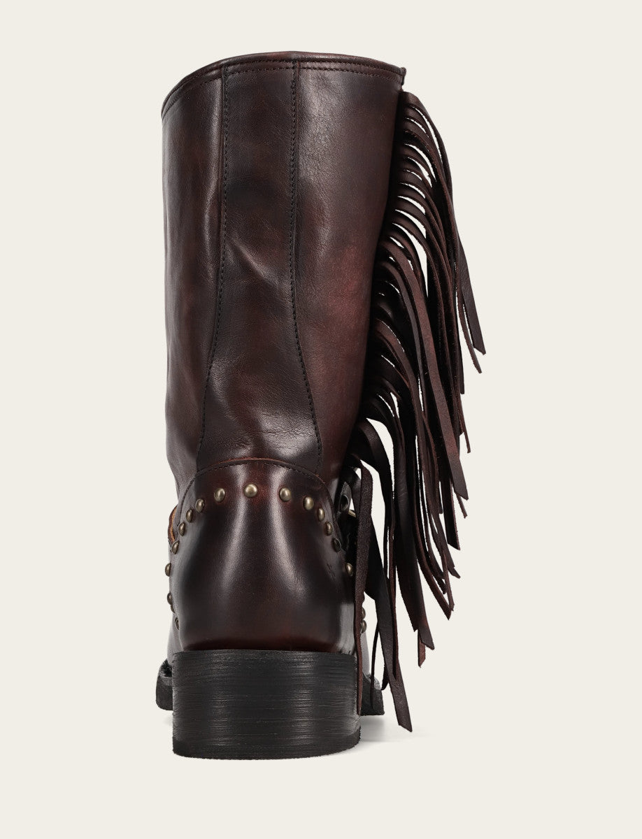 Women's Cherry Lacquer Viv Fringe Engineer Boot