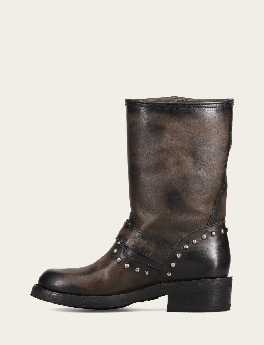 Women's Black Viv Fringe Engineer Boot