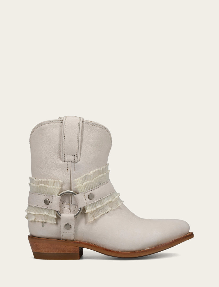 Women's Ivory Billy Harness Ruffle Boots