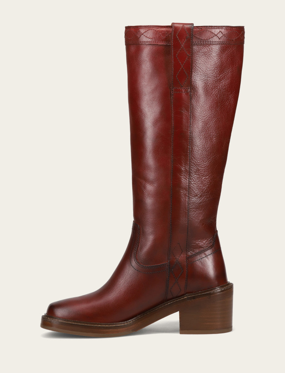 Women's Merlot Kate Pull On Wide Calf Boot
