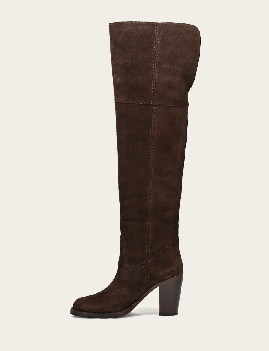 Women's Dark Brown Corinne Over The Knee Boot