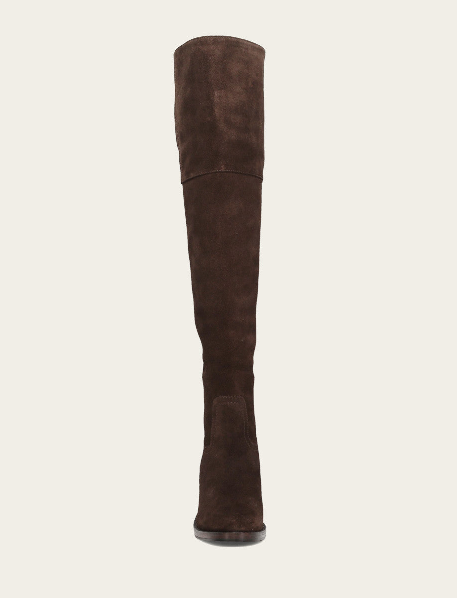 Women's Dark Brown Corinne Over The Knee Boot