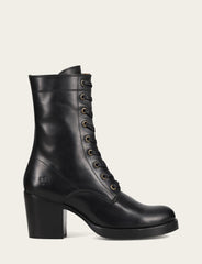 Women's Black Jean Lace Up Boot