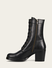 Women's Black Jean Lace Up Boot