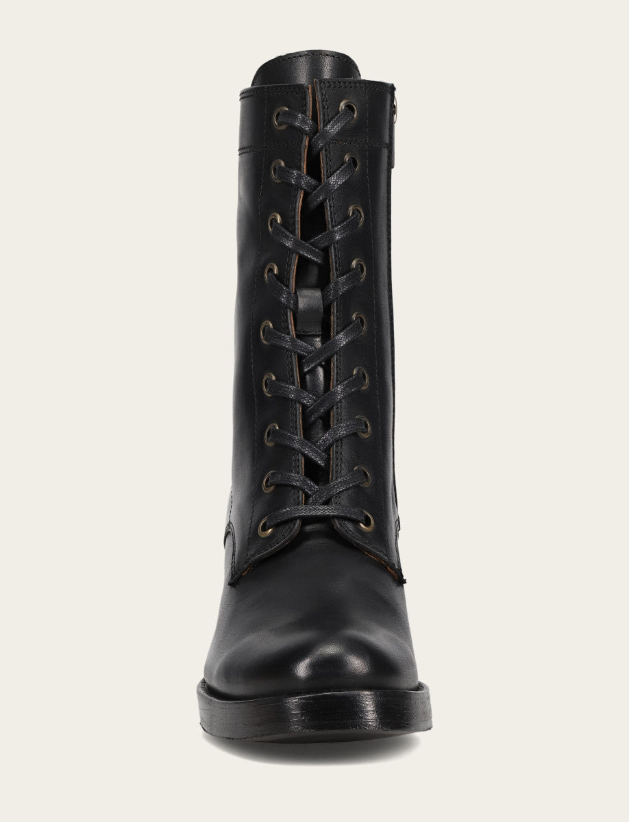 Women's Black Jean Lace Up Boot