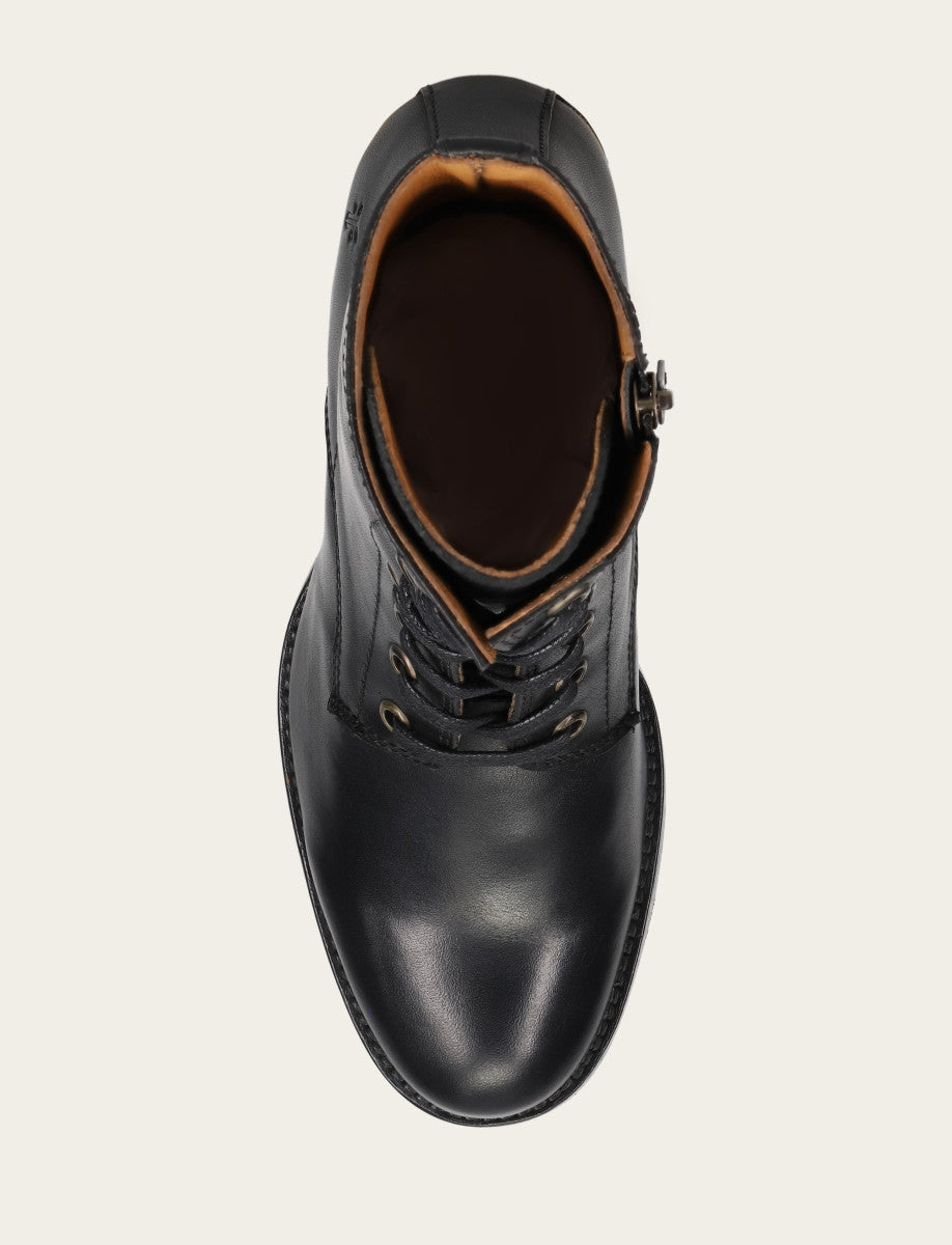 Women's Black Jean Lace Up Boot