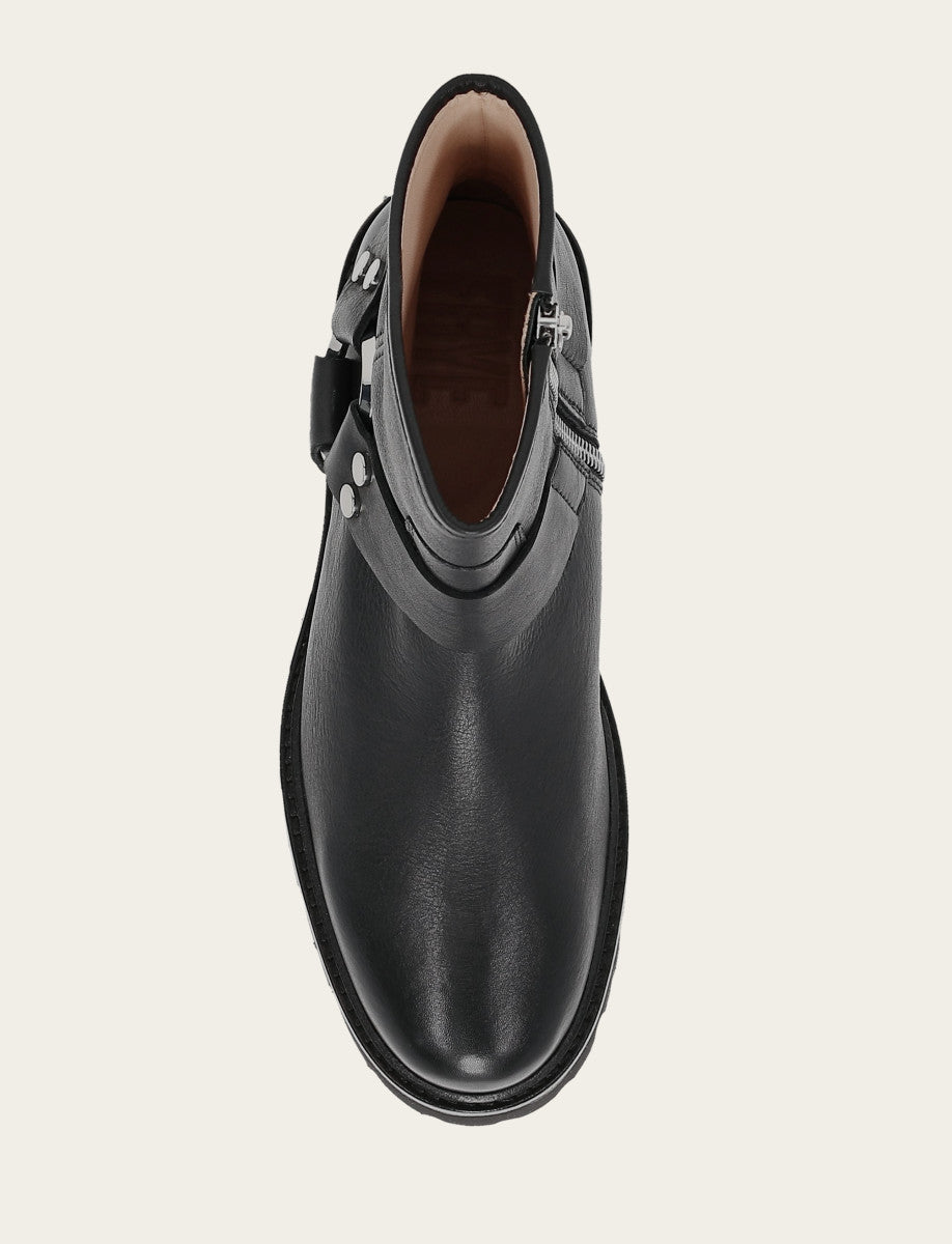 Women's Black Olivia Harness Short Booties