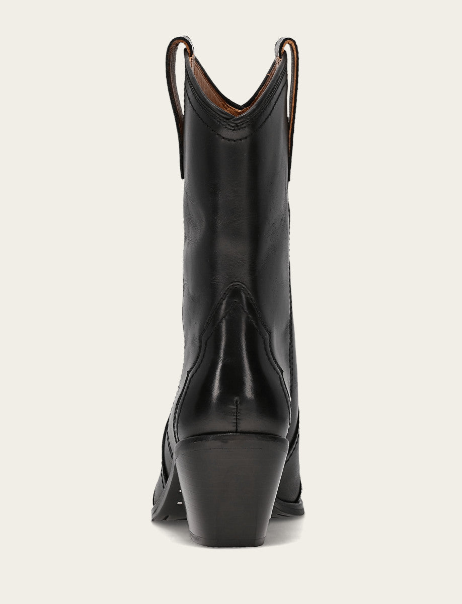 Women's Black Sara Wingtip Stud Boot