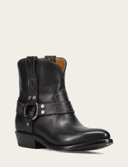 Women's Black Billy Short Harness Booties