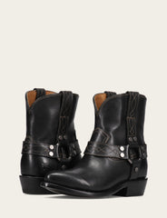 Women's Black Billy Short Harness Booties