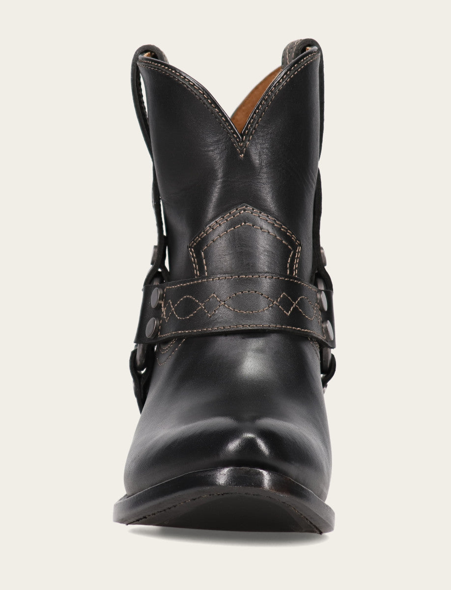 Women's Black Billy Short Harness Booties