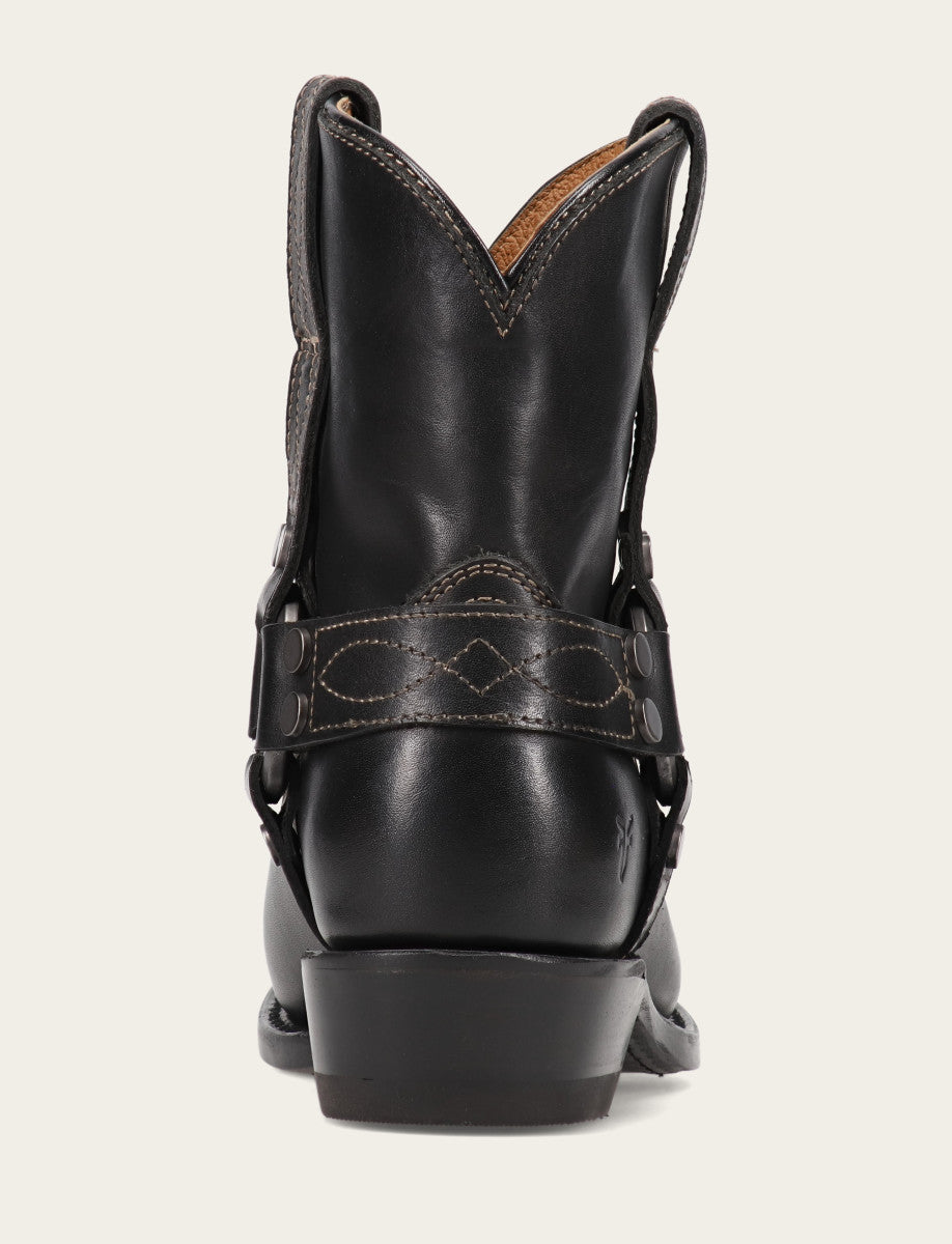 Women's Black Billy Short Harness Booties