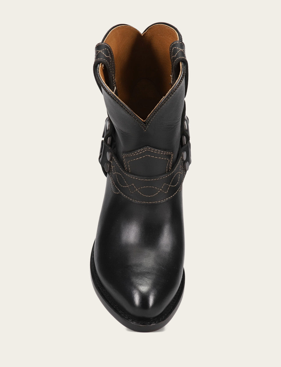 Women's Black Billy Short Harness Booties