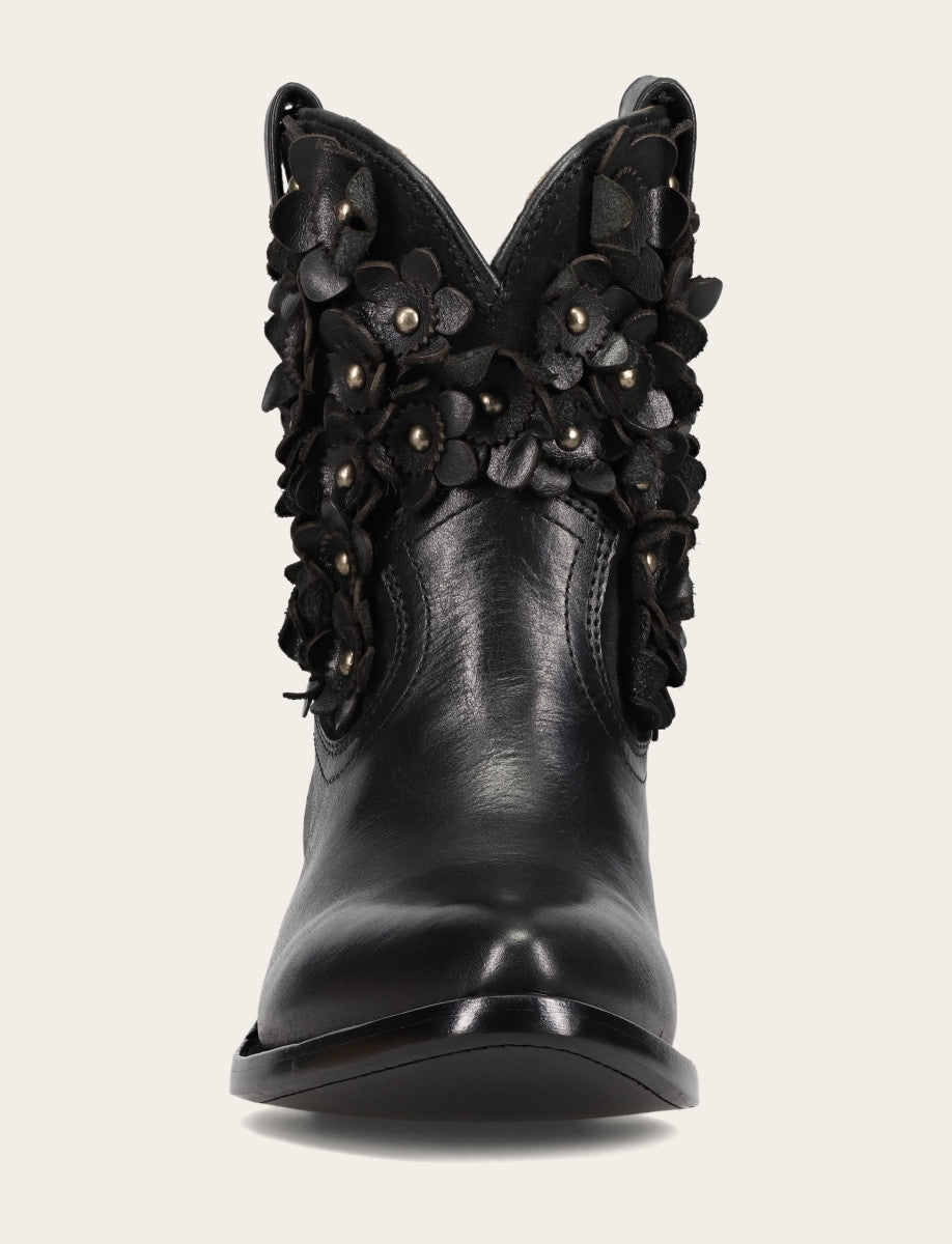 Women's Black Billy Flower Boot