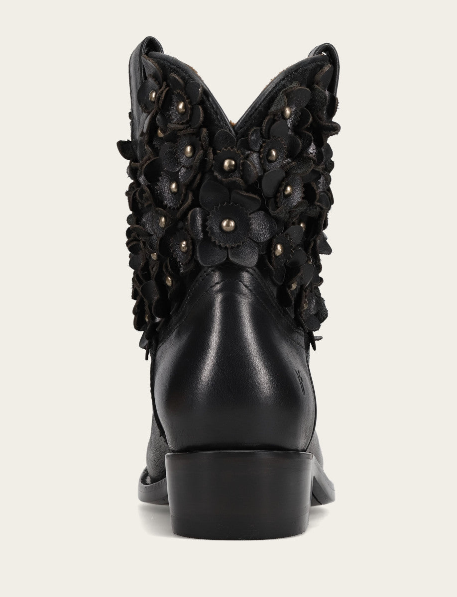 Women's Black Billy Flower Boot