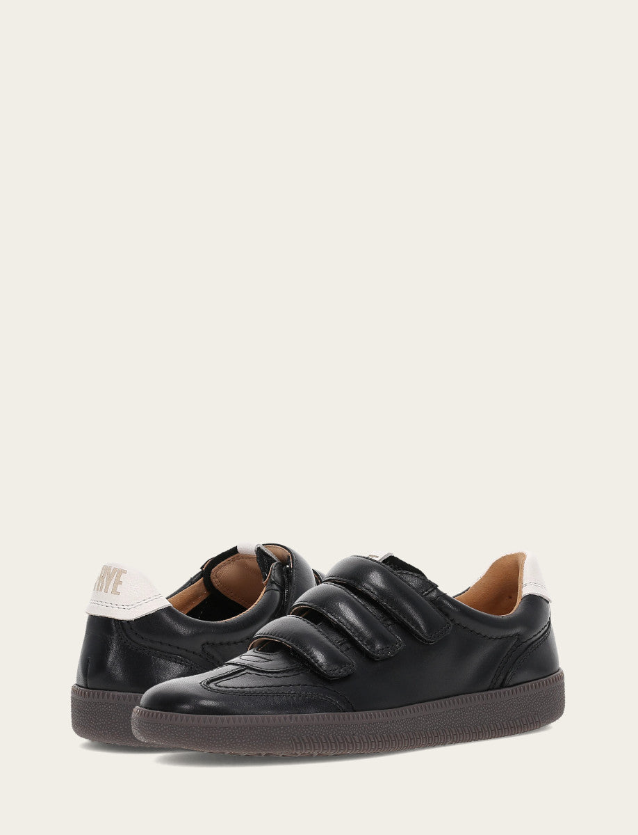 Women's Black Milly 3 Strap Sneakers