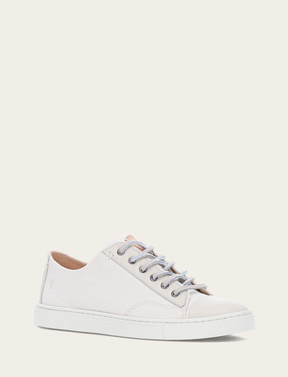 Women's Ivory Ivy Canvas Low Lace Sneakers