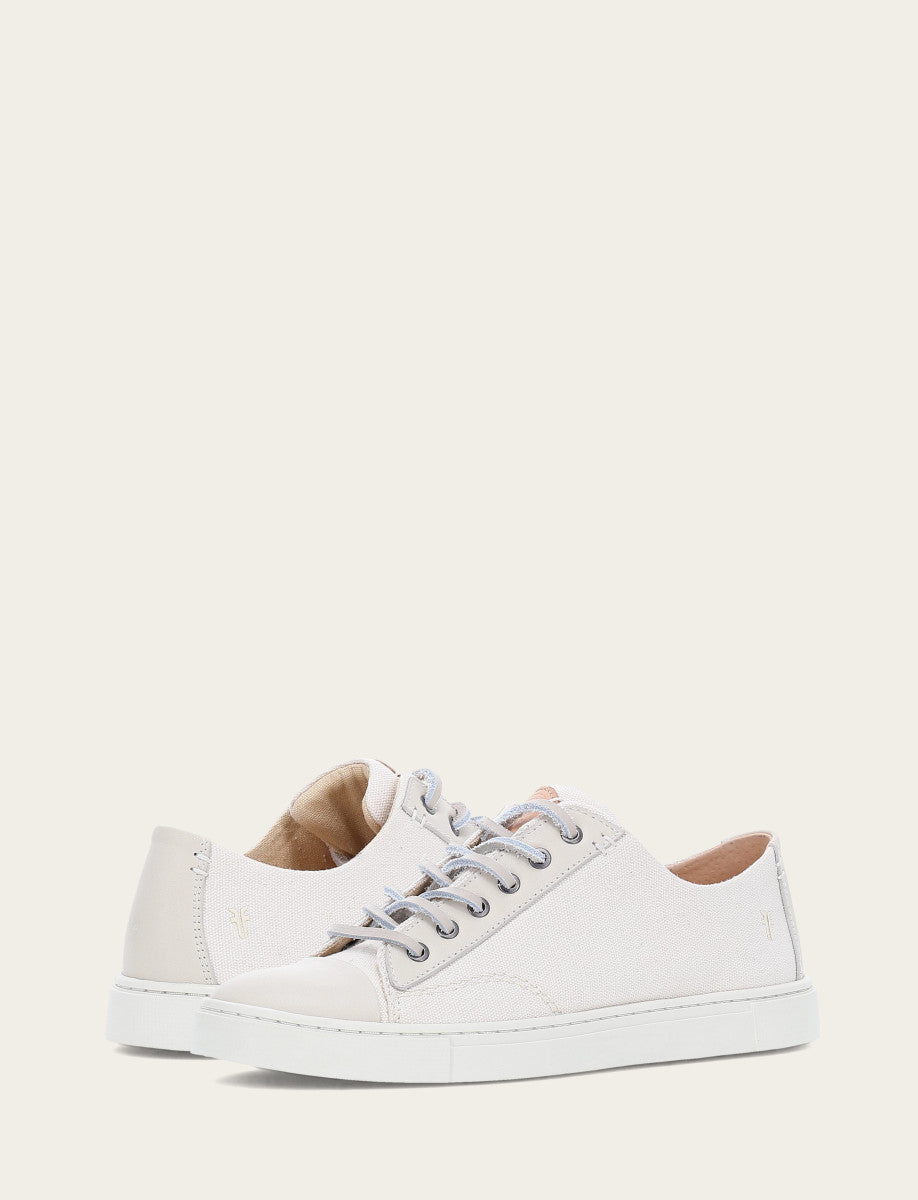 Women's Ivory Ivy Canvas Low Lace Sneakers