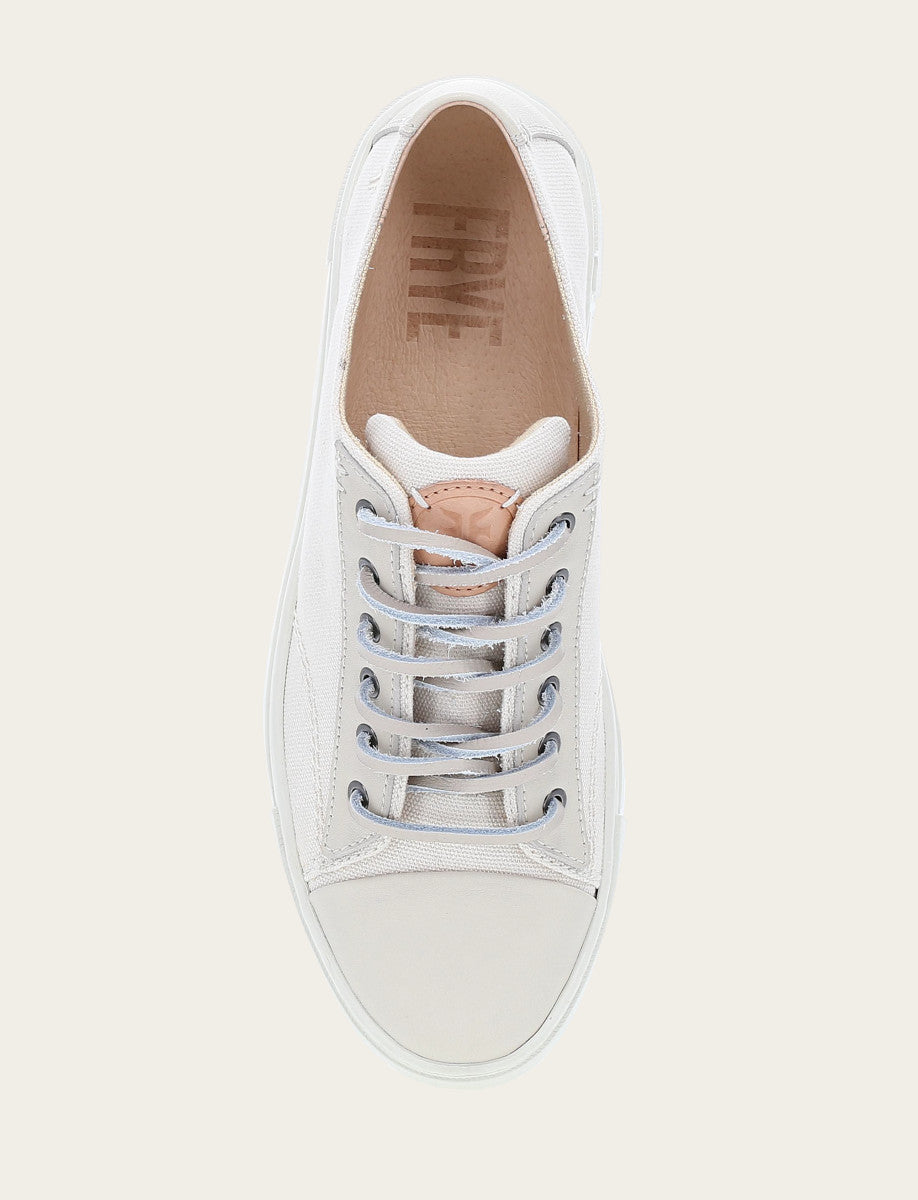 Women's Ivory Ivy Canvas Low Lace Sneakers