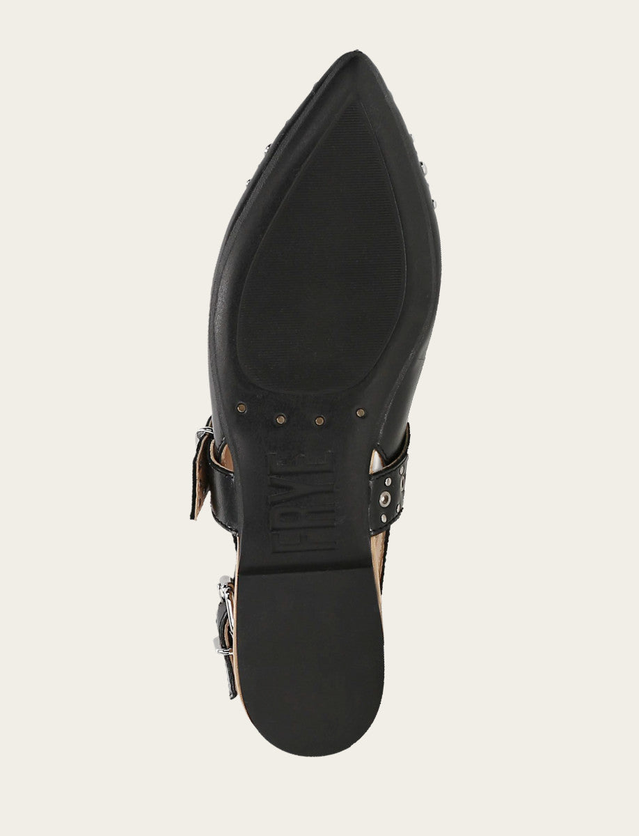 Women's Black Heather Slingback Studded Shoe