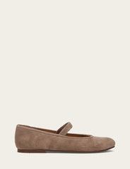 Women's Dark Taupe Emma Elastic Mary Jane Shoe