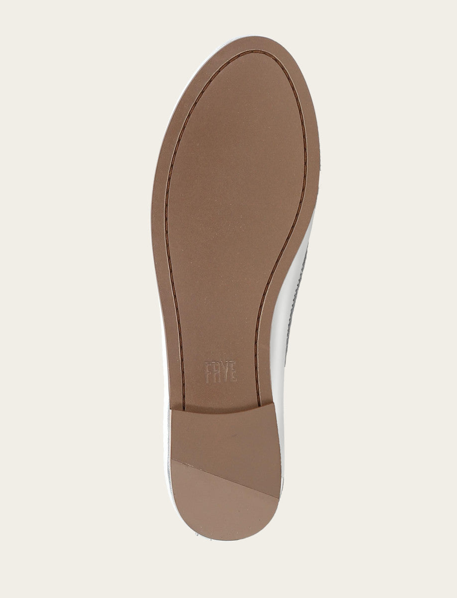 Women's Silver Carson Logo Ballet Flats