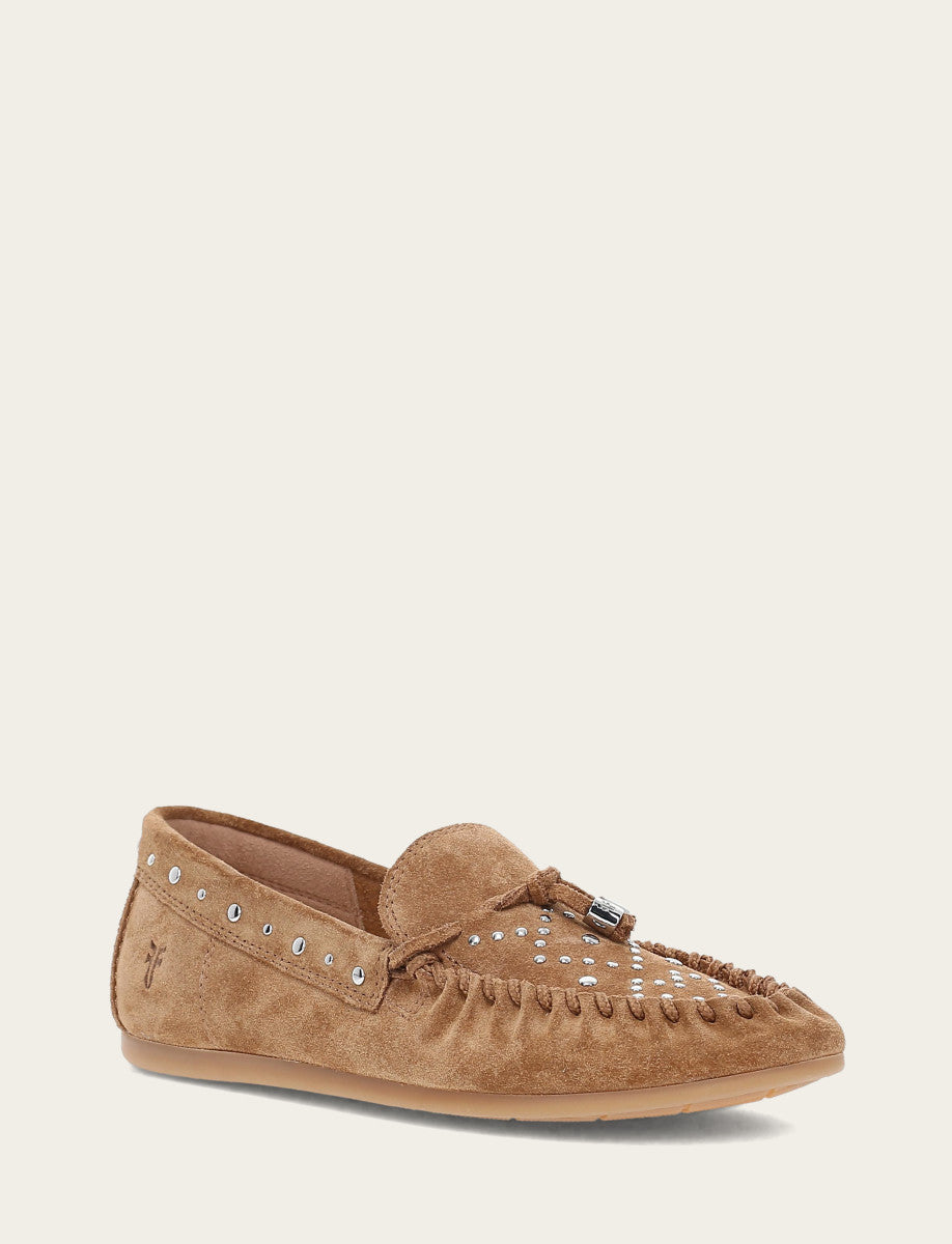 Women's Almond Naya Stud Moc Loafers