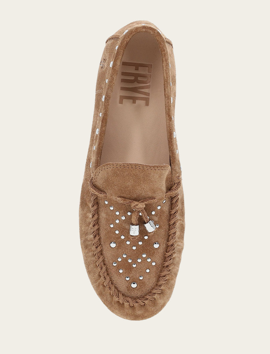 Women's Almond Naya Stud Moc Loafers