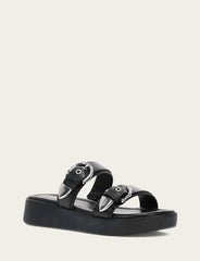 Women's Black Maya Buckle Sandals