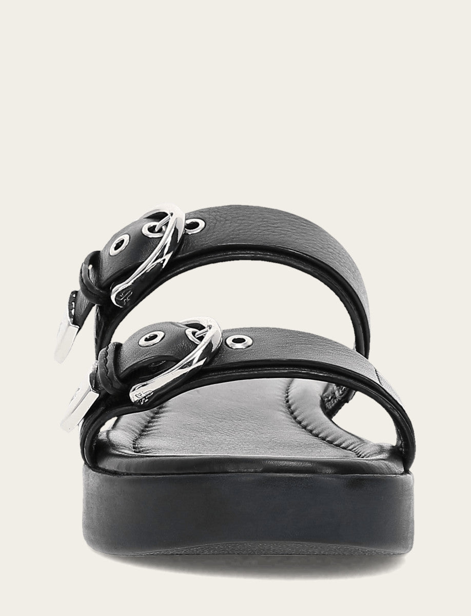 Women's Black Maya Buckle Sandals