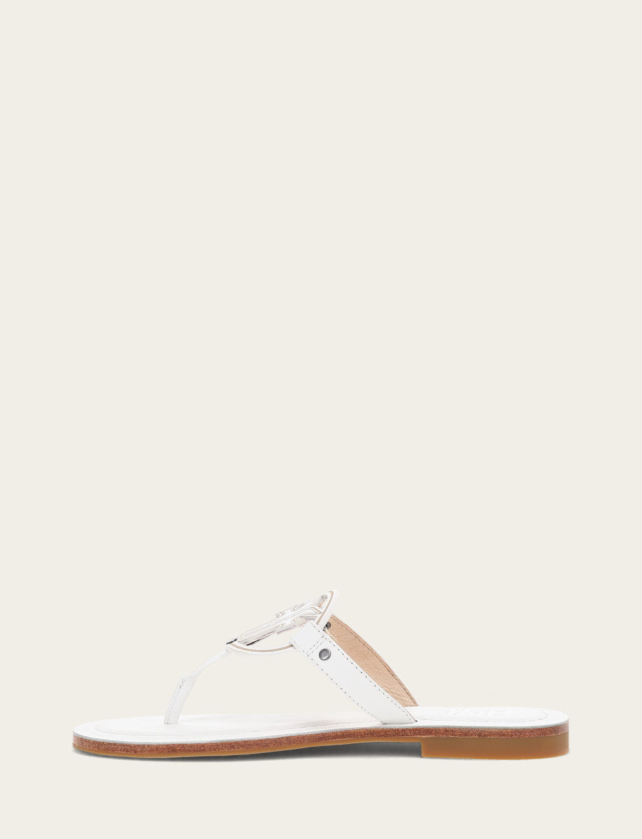 Women's White Taylor Logo Sandals