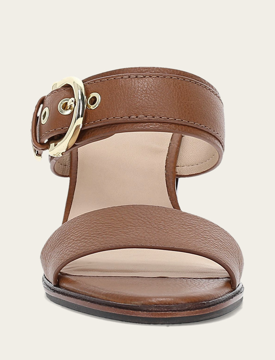 Women's Dark Latte Stella Buckle Slide Sandals