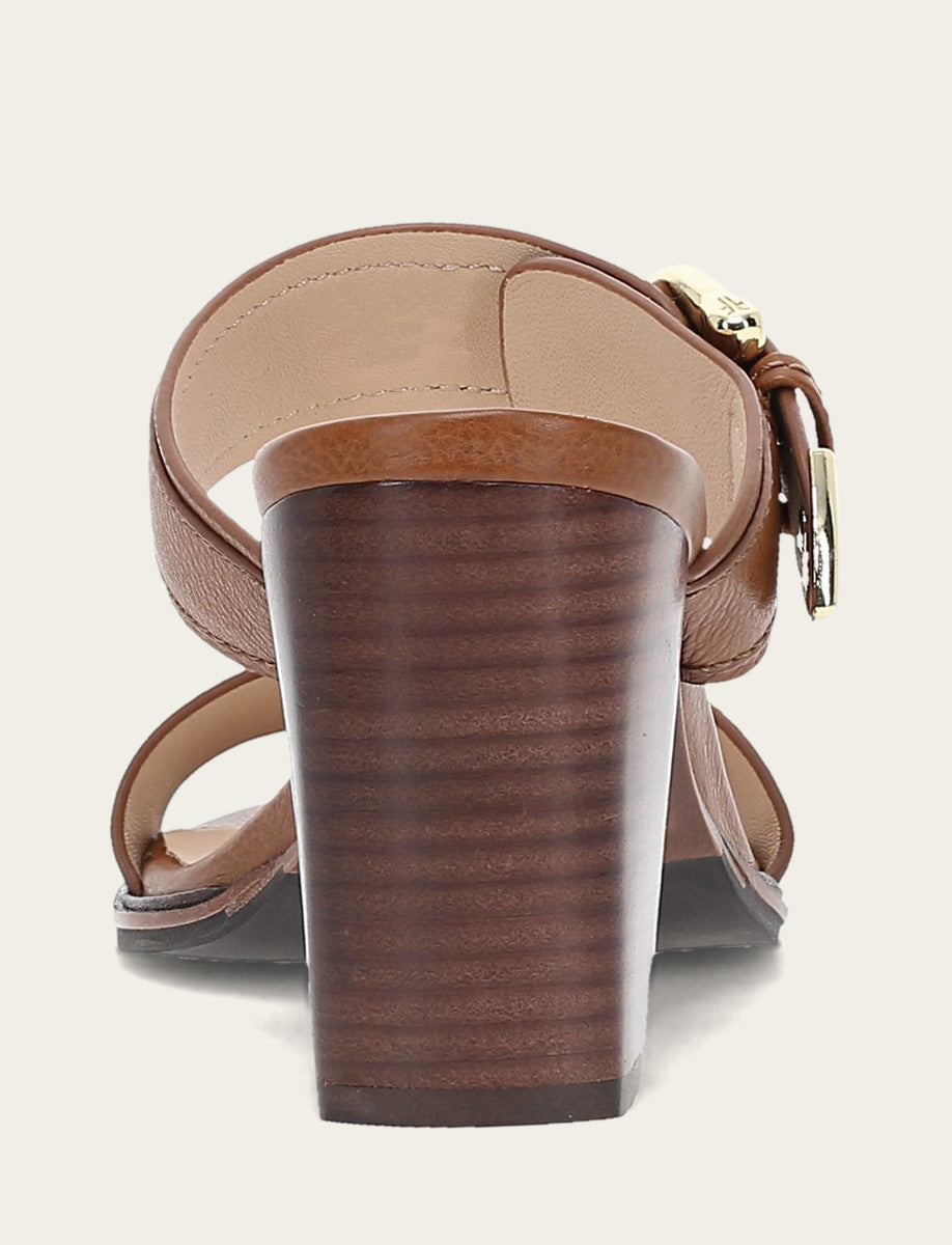 Women's Dark Latte Stella Buckle Slide Sandals