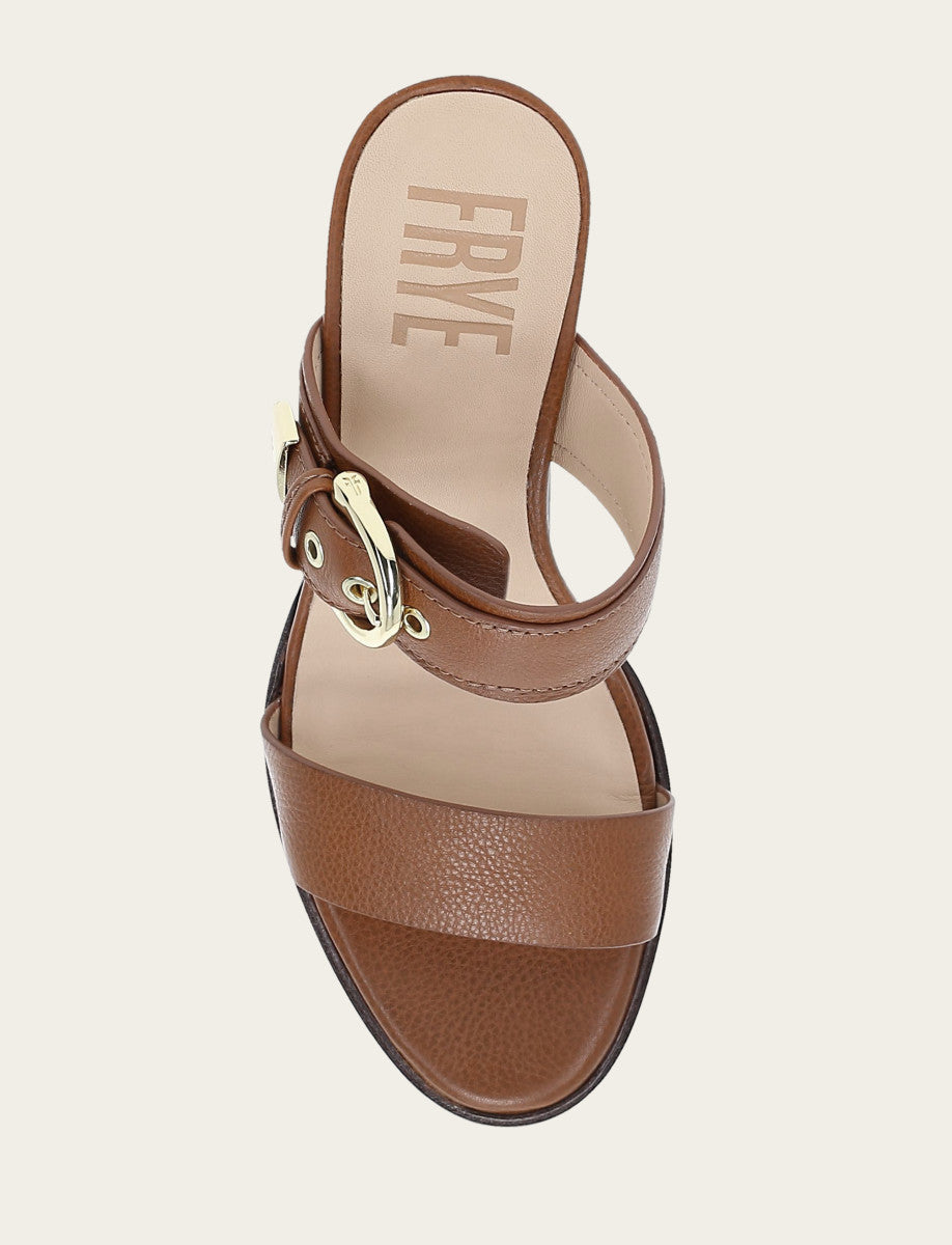 Women's Dark Latte Stella Buckle Slide Sandals