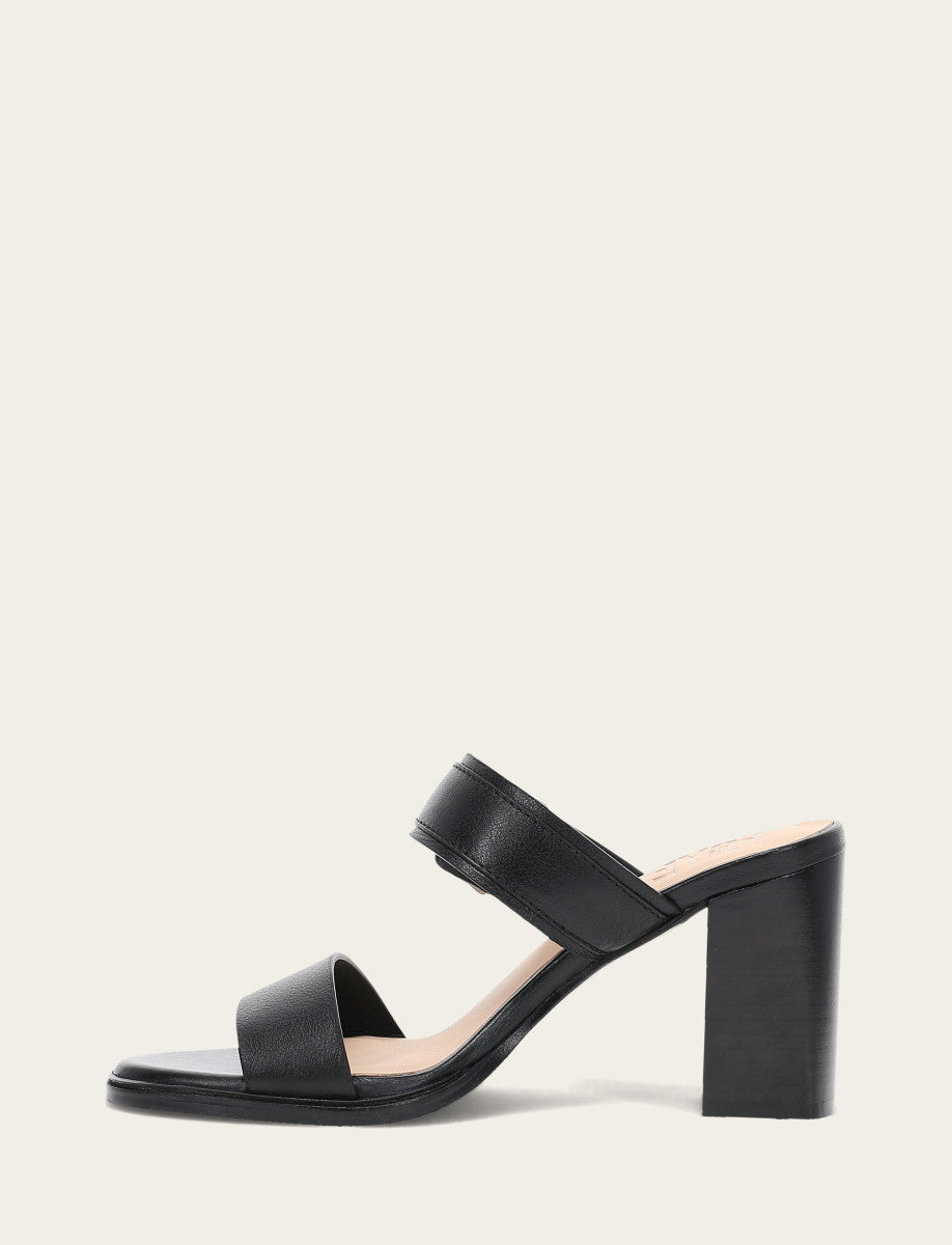 Women's Black Stella Buckle Slide Sandals