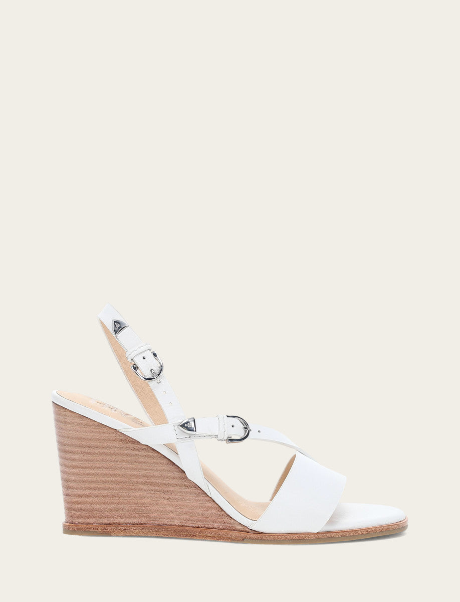 Women's White Rachel Buckle Sandals